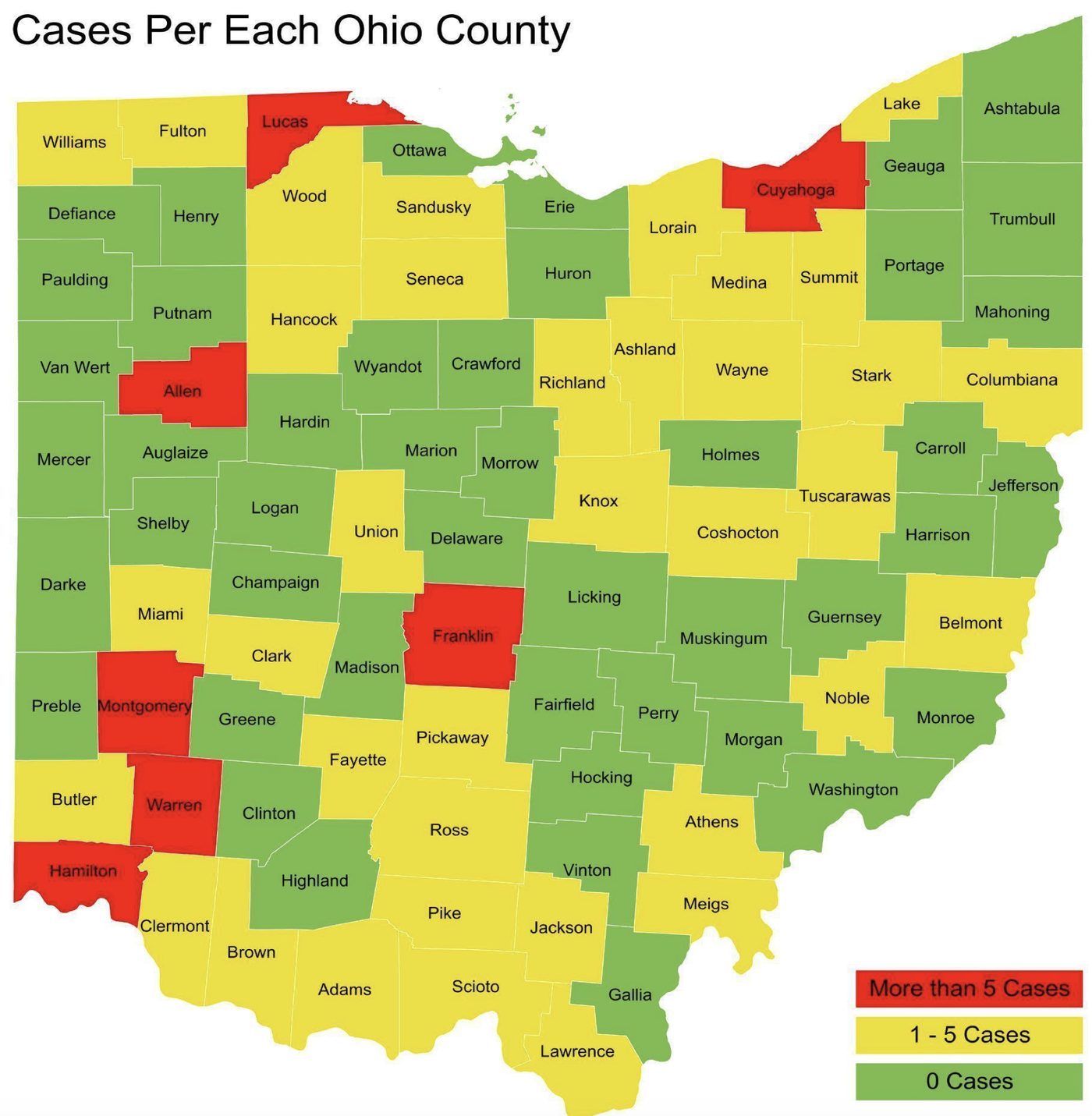 OHMM county map of HIV criminalization cases in Ohio